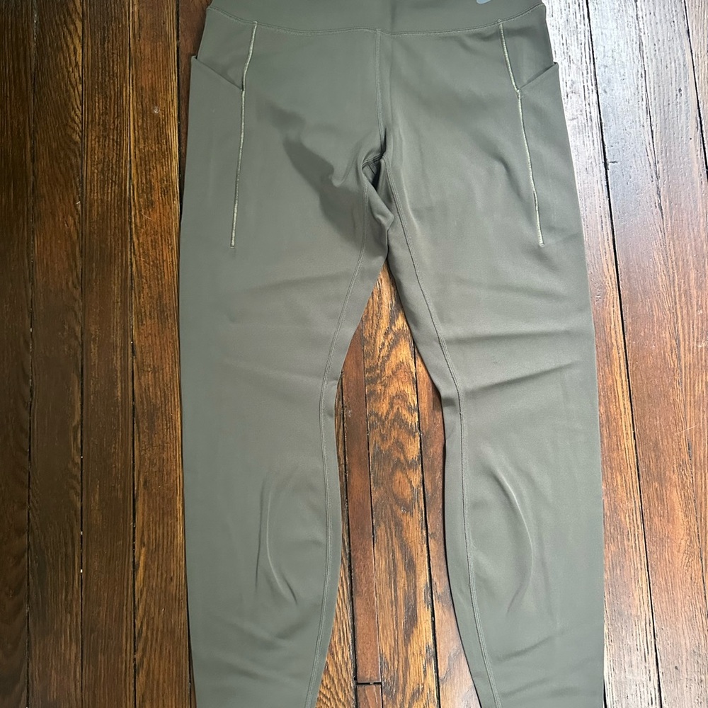 Olive Green Nike one universa leggings sz medium